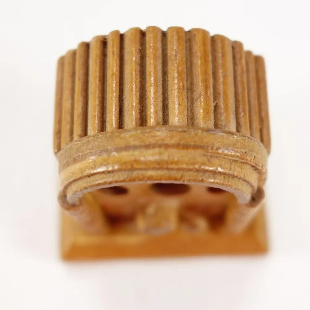 Vintage Wood Miniature Dollhouse Antique‎ Radio Accessory 1 5/8